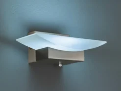 LED Wandleuchte BOWL Silber mit Schalter, dimmbar & CCT Lichtfarbe, Breite 20cm