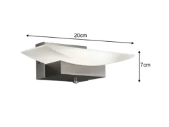 LED Wandleuchte BOWL Silber mit Schalter, dimmbar & CCT Lichtfarbe, Breite 20cm