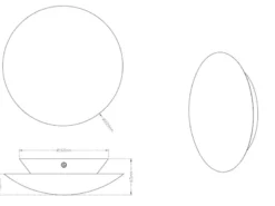 LED Wandleuchte CHIROS aus Metall, indirekte Beleuchtung in Blattgold, Ø 22cm