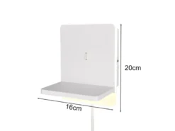 LED Wandleuchte FAIRFIELD Weiß mit Stecker, Schalter & Ladefunktion, Höhe 20cm