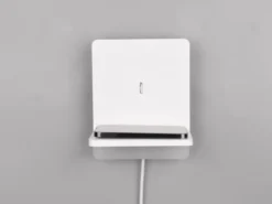 LED Wandleuchte FAIRFIELD Weiß mit Stecker, Schalter & Ladefunktion, Höhe 20cm