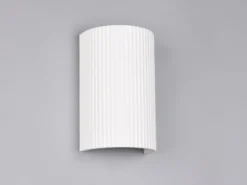LED Wandleuchte halbrund aus Gips mit Up and Down Lichteffekt, Höhe 22cm