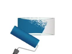 LED Wandleuchte halbrund aus Gips mit Up and Down Lichteffekt, Breite 30cm