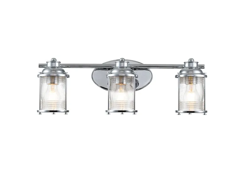 LED Wandleuchte in Chrom für Badezimmer & Wohnraum, Breite 61cm