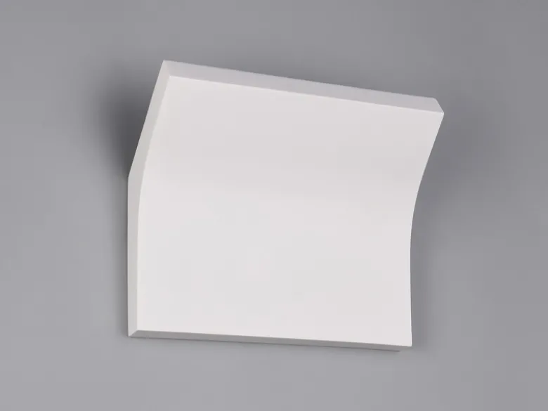 LED Wandleuchte, indirekte Beleuchtung aus Gips bemalbar, Breite 24cm