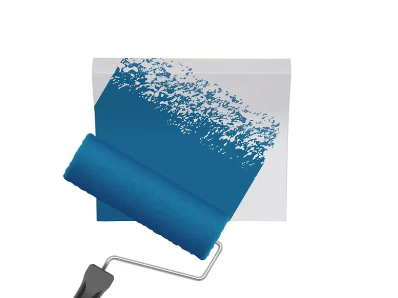 LED Wandleuchte, indirekte Beleuchtung aus Gips bemalbar, Breite 24cm