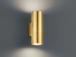 LED Wandleuchte in Gold foliert, Up & Down Strahler, Höhe 16,5cm
