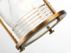 LED Wandleuchte in Messing für Badezimmer & Wohnraum, 2-flammig Breite 36cm