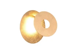 LED Wandleuchte LEANO mit indirekter Beleuchtung Gold, Ø 18cm