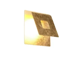 LED Wandleuchte LEANO mit indirekter Beleuchtung Gold, Höhe 18cm
