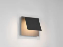 LED Wandleuchte MIO Schwarz verstellbar für indirekte Beleuchtung, Höhe 18cm