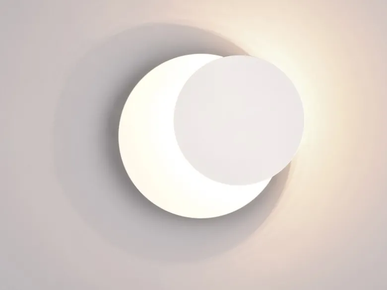 LED Wandleuchte MIO Weiß verstellbar für indirekte Beleuchtung, Ø 18cm