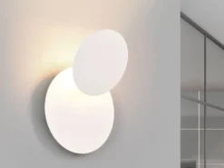 LED Wandleuchte MIO Weiß verstellbar für indirekte Beleuchtung, Ø 18cm
