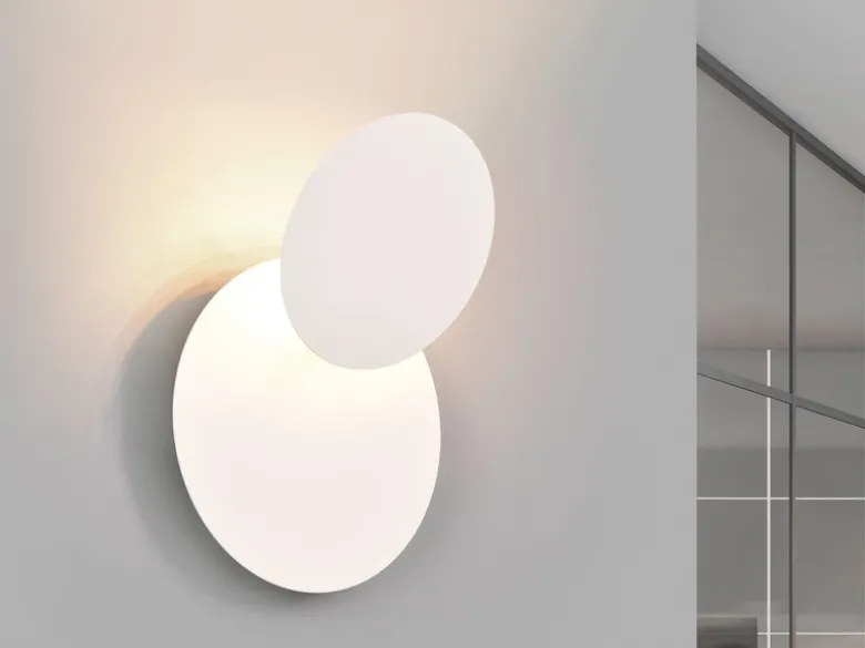 LED Wandleuchte MIO Weiß verstellbar für indirekte Beleuchtung, Ø 18cm
