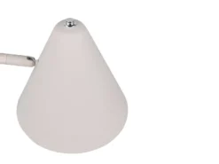 LED Wandleuchte mit Stecker, Schalter und Schwenkarm, Hellgrau, Höhe 16cm