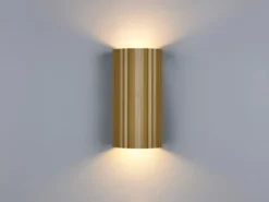 LED Wandleuchte mit Up and Down Lichteffekt, Metall Coffee, Höhe 18cm
