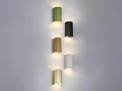 LED Wandleuchte mit Up and Down Lichteffekt, Metall Schwarz, Höhe 18cm