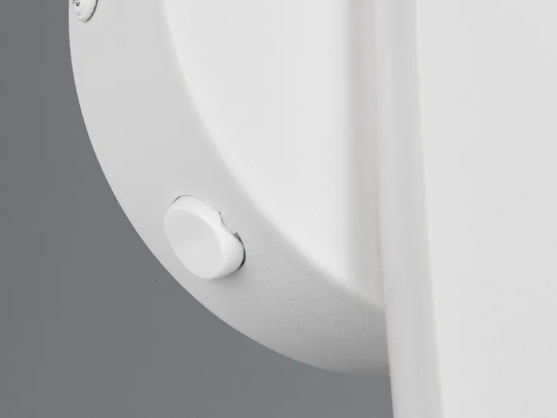 LED Wandleuchte NAPOLI Weiß mit Schalter & Glaskugel, Höhe 34,5cm