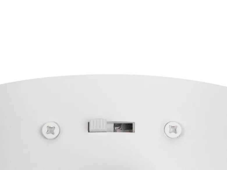 LED Wandleuchte NAPOLI Weiß mit Schalter & Glaskugel, Höhe 34,5cm