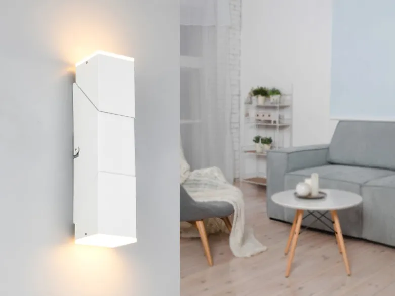 LED Wandleuchte RAGLAN für innen schwenkbar Weiß, Höhe 17cm