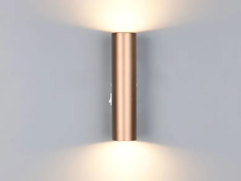 LED Wandleuchte Up and Down Coffee / Grau mit Schalter, Höhe 18cm