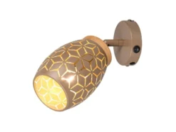LED Wandstrahler Coffee mit Schalter & Stanzmuster, Breite 12cm