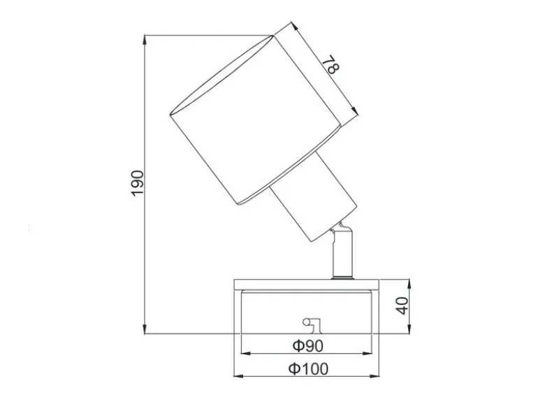 LED Wandstrahler & Deckenstrahler Hellgrau mit Holz, Breite 9cm