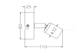 LED Wandstrahler 1 flammig Metall Weiß, Breite 8cm