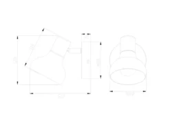 LED Wandstrahler Metall Weiß mit Holzoptik, Breite 10cm