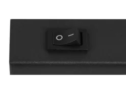 LED Wandstrahler Schwarz mit Schalter, Breite 6cm