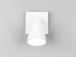 LED Wandstrahler Weiß Gold mit Schalter, Breite 10cm
