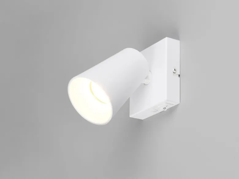 LED Wandstrahler Weiß Gold mit Schalter, Breite 10cm