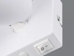 LED Wandstrahler Weiß Gold mit Schalter, Breite 10cm