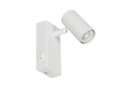 LED Wandstrahler Weiß mit Schalter, Breite 6cm