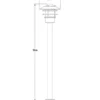 LED Wegeleuchte Außenlaterne aus Aluminium Schwarz, Höhe 98cm