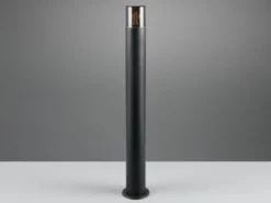 LED Wegeleuchte aus Aluminium Schwarz & Rauchfarbig, Höhe 80cm