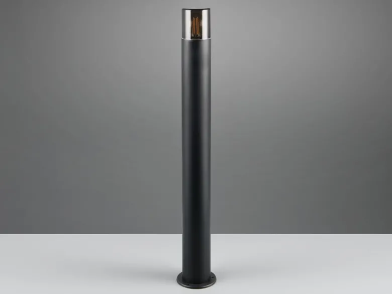 LED Wegeleuchte aus Aluminium Schwarz & Rauchfarbig, Höhe 80cm