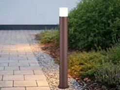 LED Wegeleuchte aus Aluminium in Rostoptik E27, Höhe 80cm