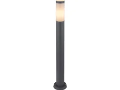 LED Wegeleuchte aus Edelstahl in Anthrazit & Opal, Höhe 80cm
