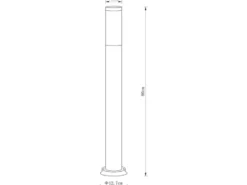 LED Wegeleuchte aus Edelstahl in Anthrazit & Rauch, Höhe 80cm