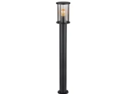 LED Wegeleuchte Gartenlaterne aus Edelstahl mit Rauchglas, Höhe 100cm