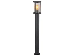 LED Wegeleuchte Gartenlaterne aus Edelstahl mit Rauchglas, Höhe 100cm