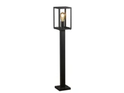 LED Wegeleuchte in Laternenoptik, Stahl Schwarz Höhe 100cm