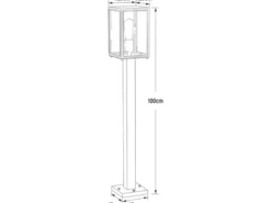 LED Wegeleuchte in Laternenoptik, Stahl Schwarz Höhe 100cm