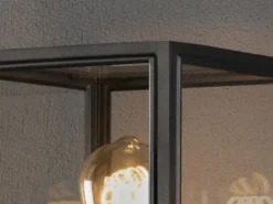 LED Wegeleuchte in Laternenoptik, Stahl Schwarz Höhe 100cm
