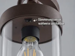 LED Wegeleuchte Landhausstil, Laterne in Rostoptik, Höhe 60cm