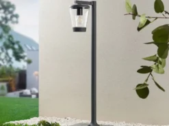 LED Wegeleuchte Laterne aus Aluminium Anthrazit, Höhe 100cm