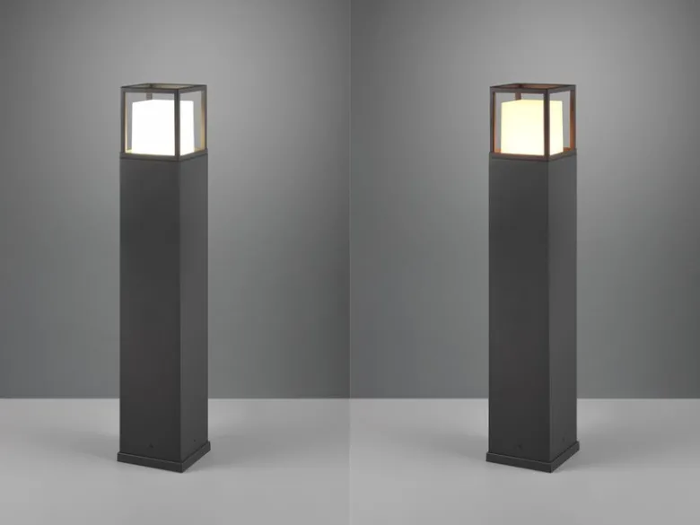 LED Wegeleuchte WITHAM in Anthrazit, Lichttemperatur einstellbar, Höhe 80cm