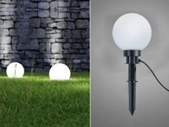 Leuchtkugel BOLO für den Garten mit Strom Weiß, 5m Kabel, Ø 20 cm