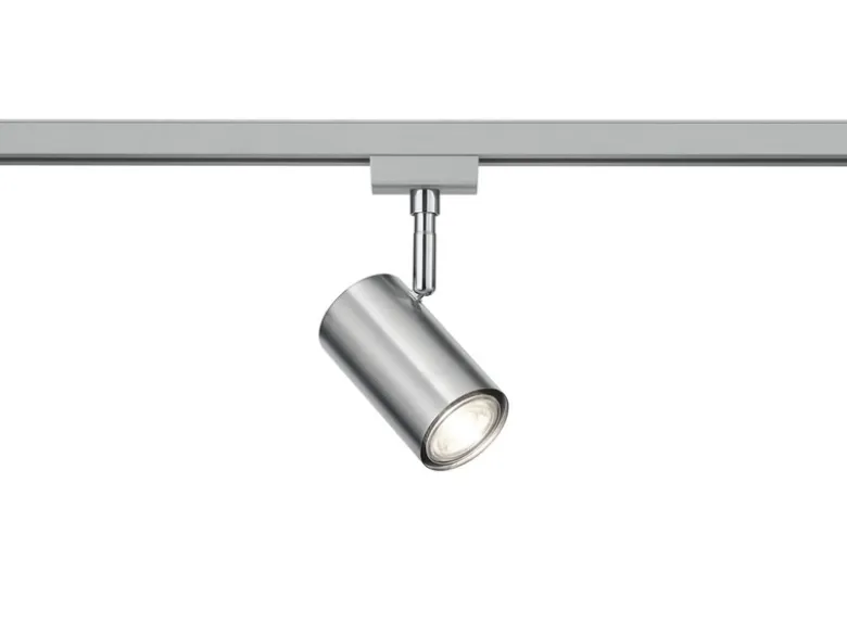 Lichtschienensystem mit 5 Spots Silber & Einspeisung 4-adrig, Länge 202,5cm